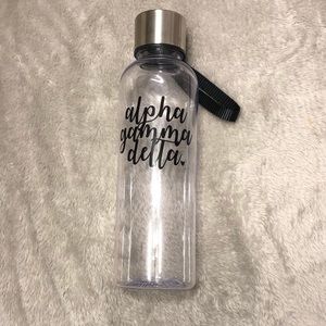 Alpha Gamma Delta Plastic Water Bottle
